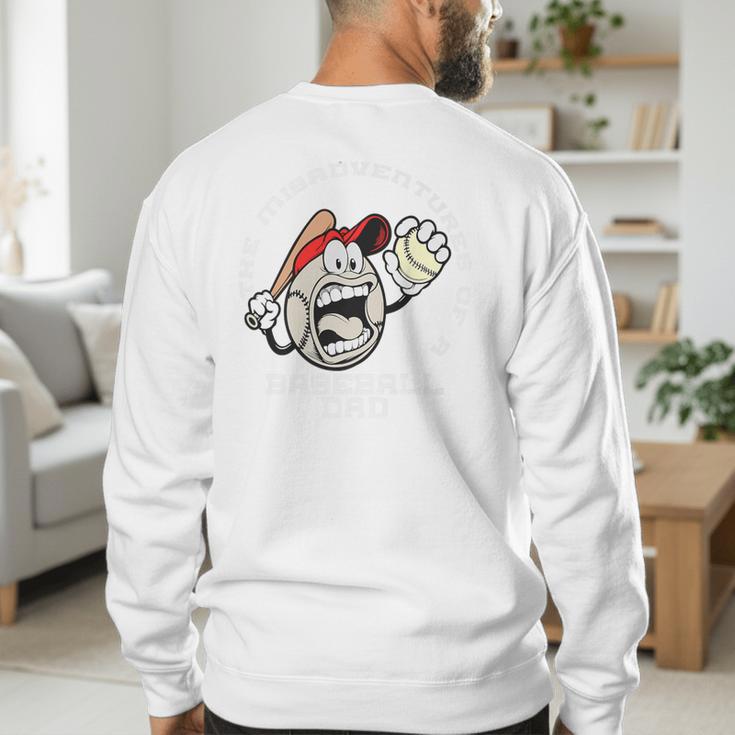 The Misadventures Of A Baseball Dad Premium Men's Sweatshirt Back Print