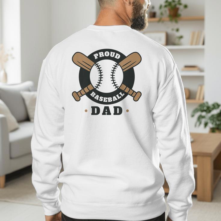 Proud Baseball Dad Men's Sweatshirt Back Print Proud Baseball Dad Men's Sweatshirt Back Print