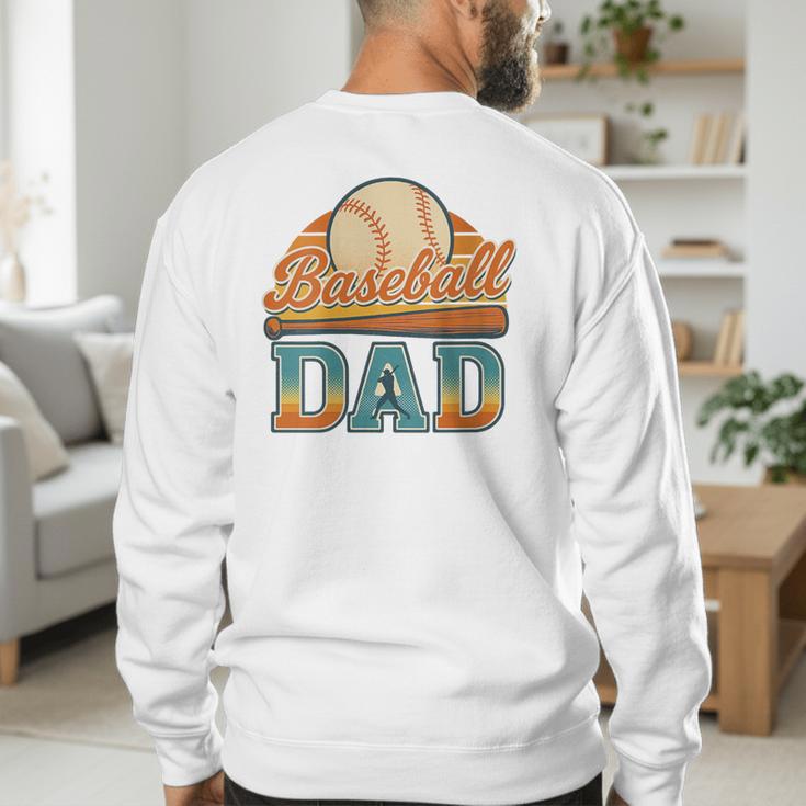 Retro Vintage Baseball Dad Summer Sports Lover Fathers Day Men's Sweatshirt Back Print Retro Vintage Baseball Dad Summer Sports Lover Fathers Day Men's Sweatshirt Back Print