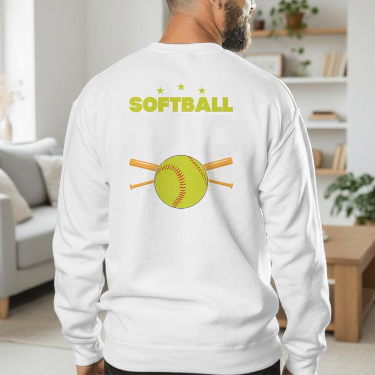 Softball Dad Just Like A Baseball Dad Player Premium Men's Sweatshirt Back Print Softball Dad Just Like A Baseball Dad Player Premium Men's Sweatshirt Back Print