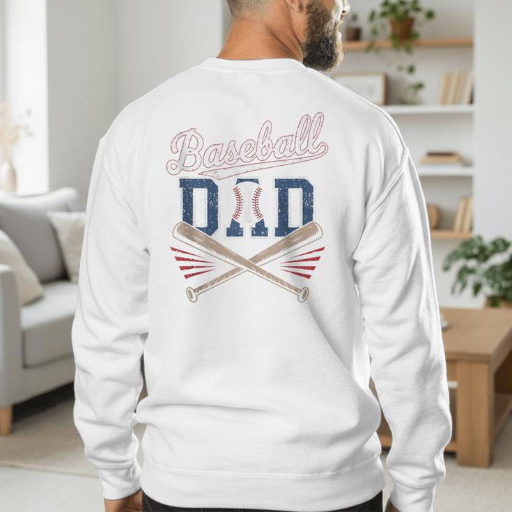 Vintage Baseball Dad Humor Father's Day Sport Lovers Men's Sweatshirt Back Print Vintage Baseball Dad Humor Father's Day Sport Lovers Men's Sweatshirt Back Print