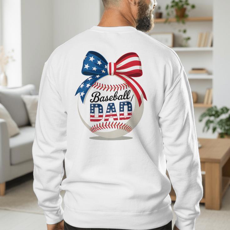 Vintage Baseball Dad Patriotic USA Flag 4th Of July Fathers Premium Men's Sweatshirt Back Print Vintage Baseball Dad Patriotic USA Flag 4th Of July Fathers Premium Men's Sweatshirt Back Print