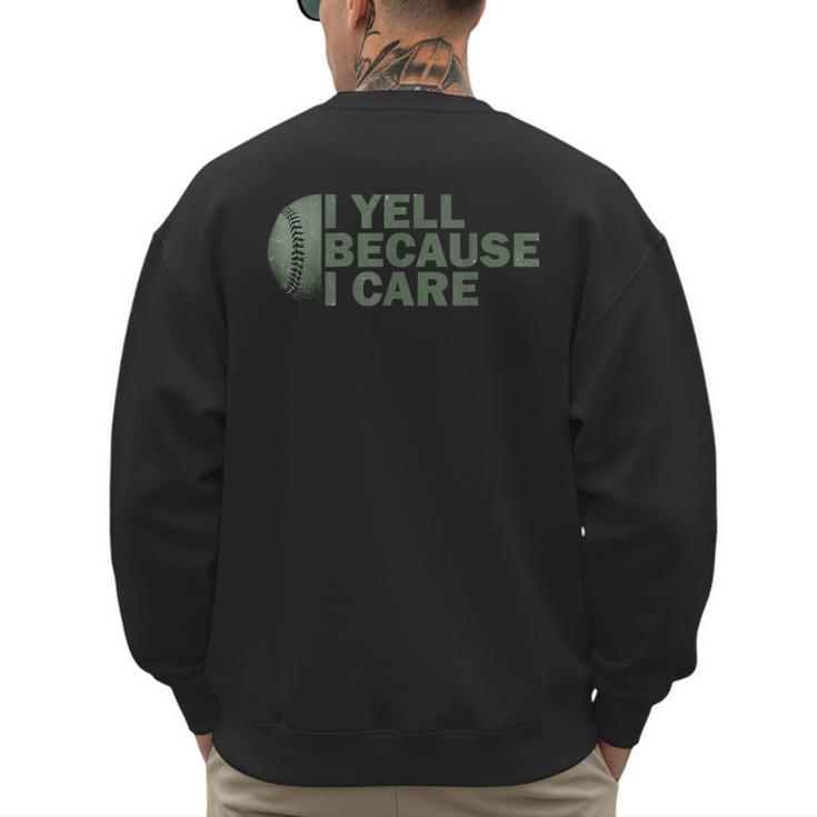 Baseball Art For Men Humor Baseball Dad Men's Sweatshirt Back Print