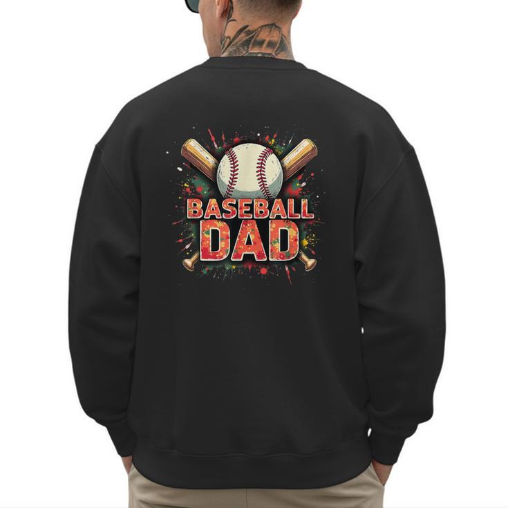 Baseball Dad Camouflage Tee For Proud Fathers Men's Sweatshirt Back Print