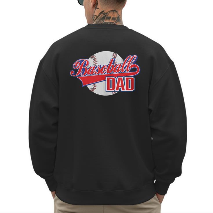 Baseball Dad Coach Baseball Baseball Men's Sweatshirt Back Print