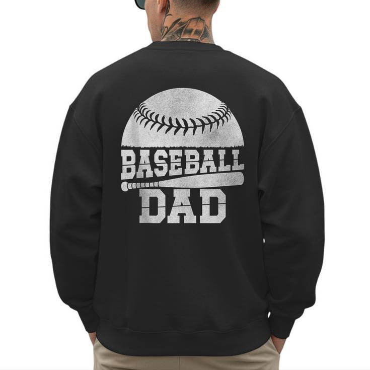Baseball Dad Father's Day Men Men's Sweatshirt Back Print