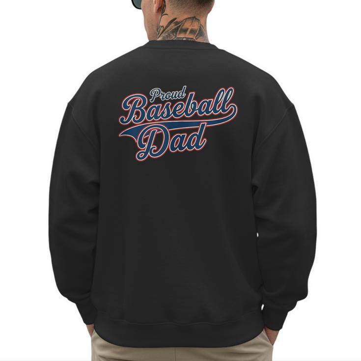 Baseball Dad Graphic Men's Sweatshirt Back Print