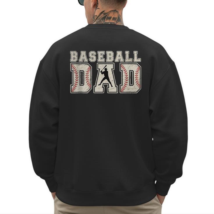 Baseball Dad Men's Sweatshirt Back Print