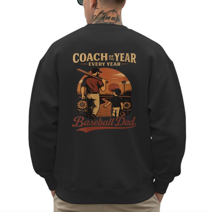 Coach Of The Year – Baseball Dad Every Year Men's Sweatshirt Back Print