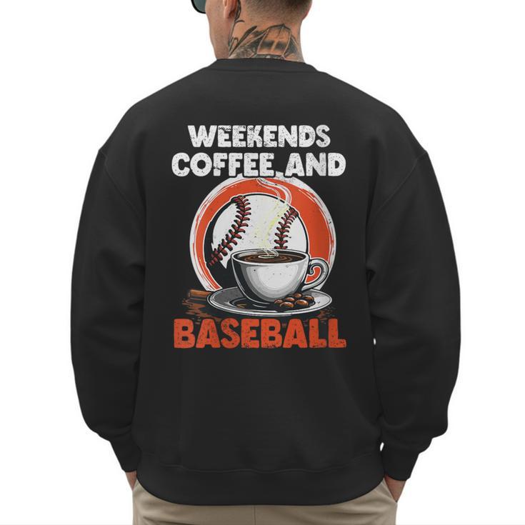 Fathers Day Baseball Dad Parent Men's Sweatshirt Back Print