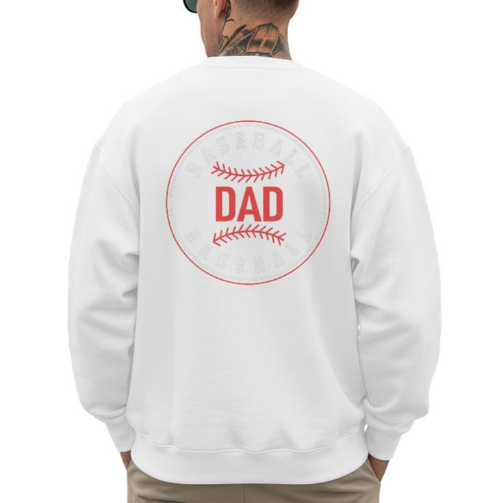 Baseball Dad Father Family Matching Premium Men's Sweatshirt Back Print