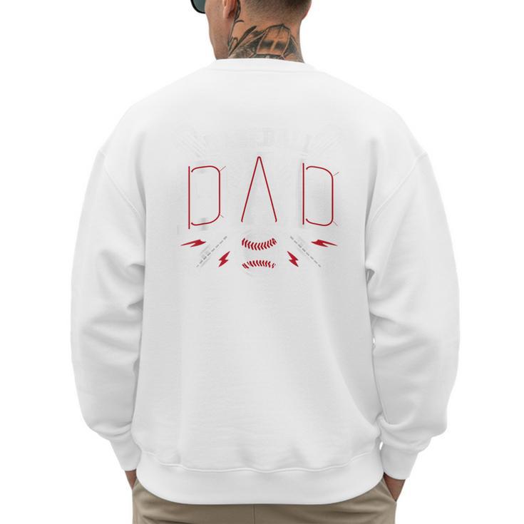 Baseball Dad Happy Fathers Day Men's Sweatshirt Back Print