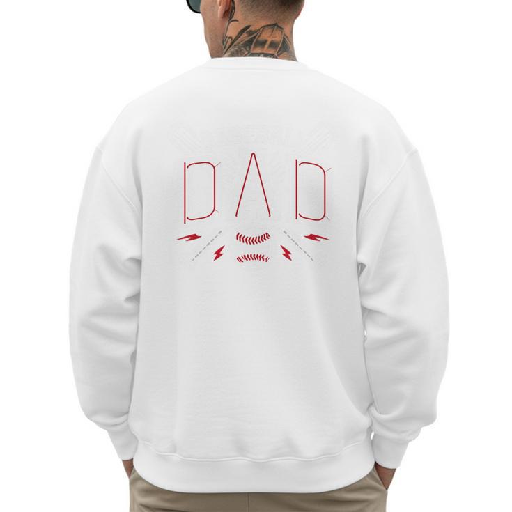 Baseball Dad Happy Fathers Day Premium Tri-Blend Men's Sweatshirt Back Print