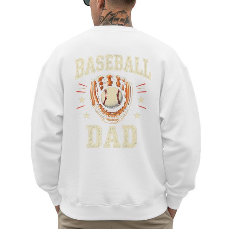 Baseball Dad Premium Men's Sweatshirt Back Print