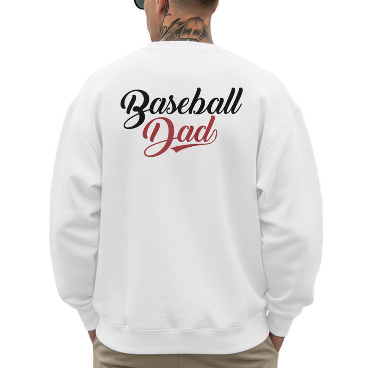 Baseball Dad Script Raglan Baseball Tee Men's Sweatshirt Back Print