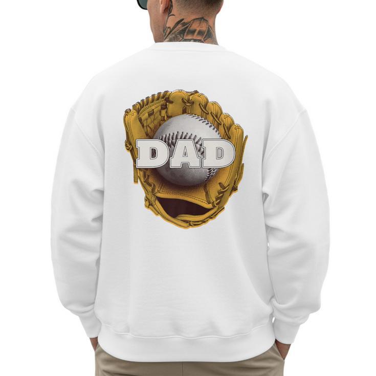 Baseball Sports Baseball Dad Premium Men's Sweatshirt Back Print