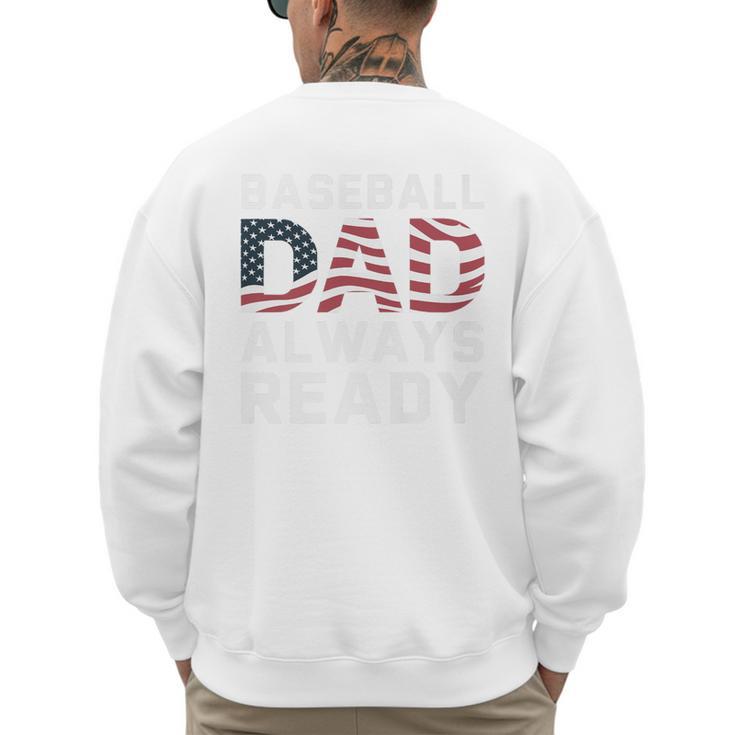 Homerun Baseball Dad Baseball Lovers Father Fathers Day Premium Men's Sweatshirt Back Print