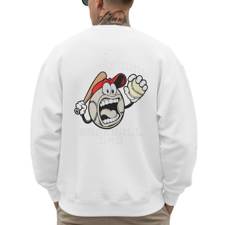 Super Baseball Dad Premium Men's Sweatshirt Back Print