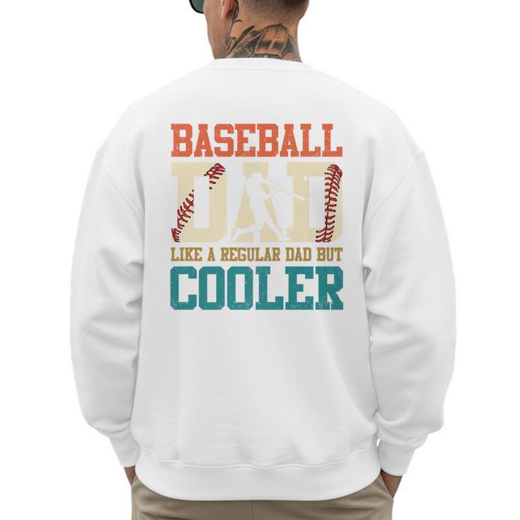 Vintage Baseball Dad Like a Regular Dad But Cooler Men Premium Men's Sweatshirt Back Print