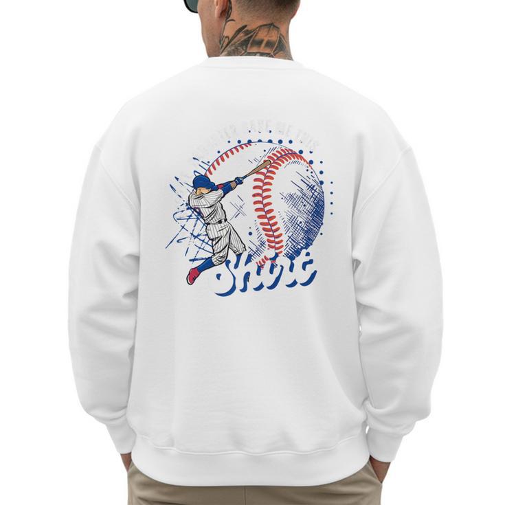 Vintage Baseball Dad Tee My Favorite Daughter Gave Me This Premium Men's Sweatshirt Back Print