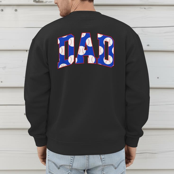 Baseball Dad Bold Varsity Style Letters Sport Themed Men's Sweatshirt Back Print Baseball Dad Bold Varsity Style Letters Sport Themed Men's Sweatshirt Back Print