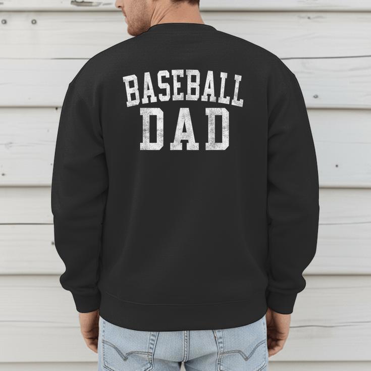 Baseball Dad Classic Bold Font Father's Day Daddy Men's Sweatshirt Back Print