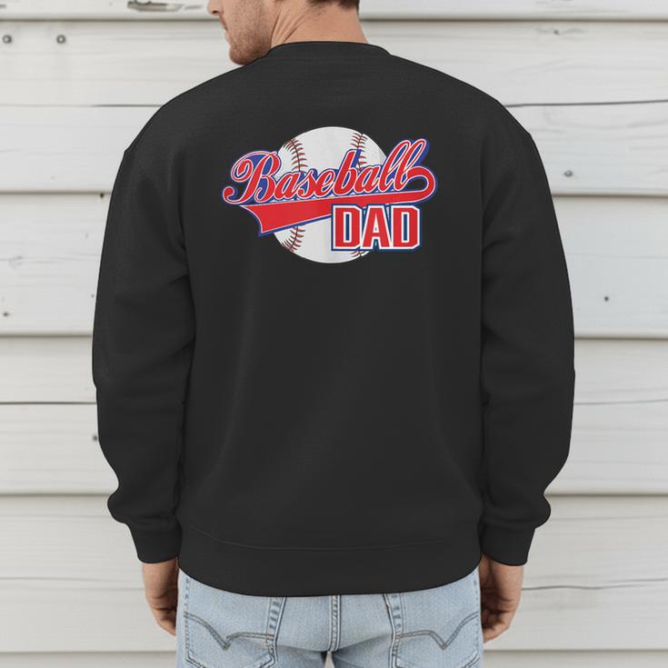 Baseball Dad Coach Baseball Baseball Men's Sweatshirt Back Print