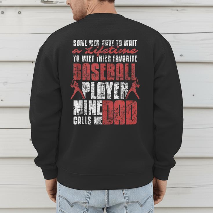 Baseball Dad Cute Love Sports Pitcher Catcher Baseball Men's Sweatshirt Back Print Baseball Dad Cute Love Sports Pitcher Catcher Baseball Men's Sweatshirt Back Print