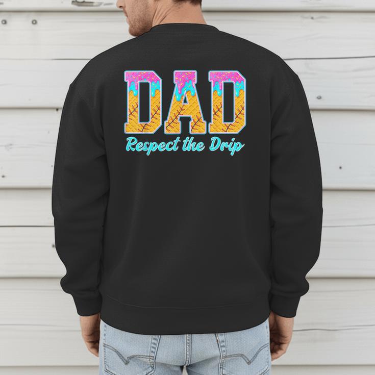 Baseball Dad Drip Men's Sweatshirt Back Print Baseball Dad Drip Men's Sweatshirt Back Print