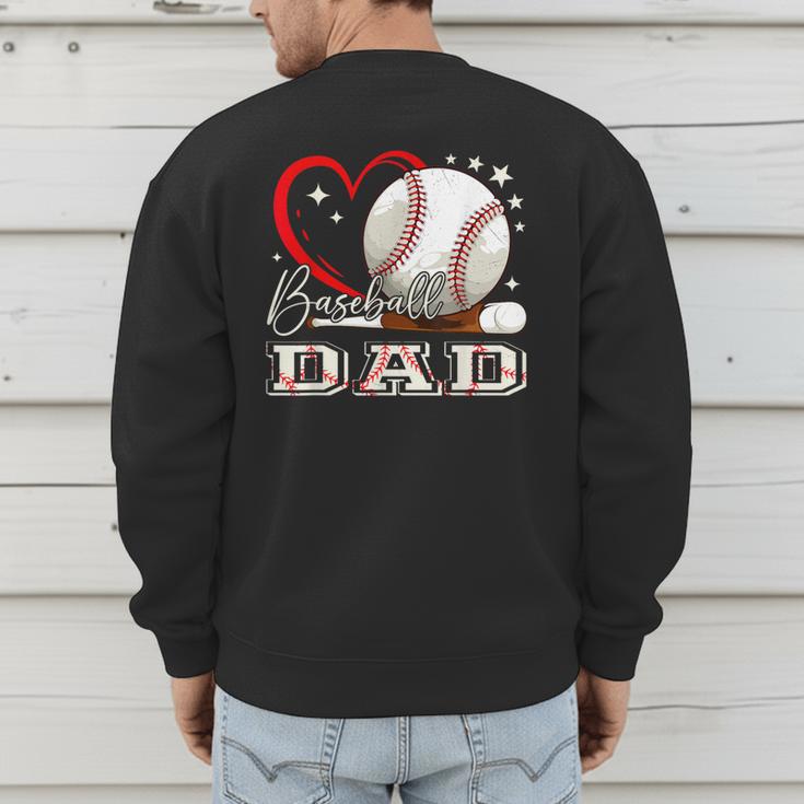 Baseball Dad Family Matching Cute Baseball Lover Men's Sweatshirt Back Print Baseball Dad Family Matching Cute Baseball Lover Men's Sweatshirt Back Print