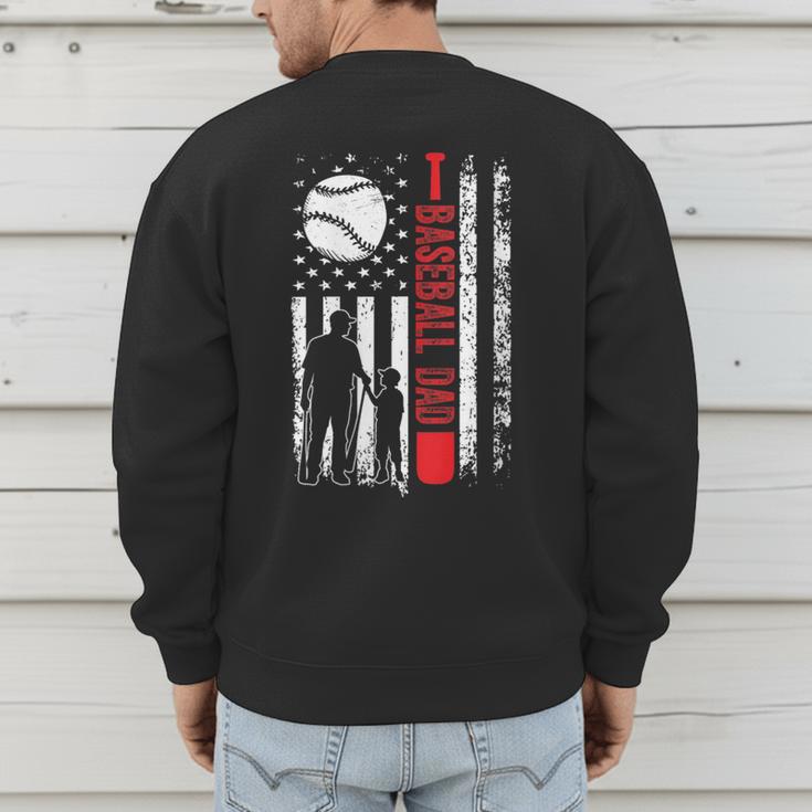 Baseball Dad Father And Son Baseball Love Men's Sweatshirt Back Print Baseball Dad Father And Son Baseball Love Men's Sweatshirt Back Print