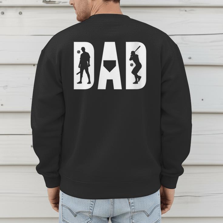 Baseball Dad Father's Day Birthday Baseball Graphic Men's Sweatshirt Back Print Baseball Dad Father's Day Birthday Baseball Graphic Men's Sweatshirt Back Print