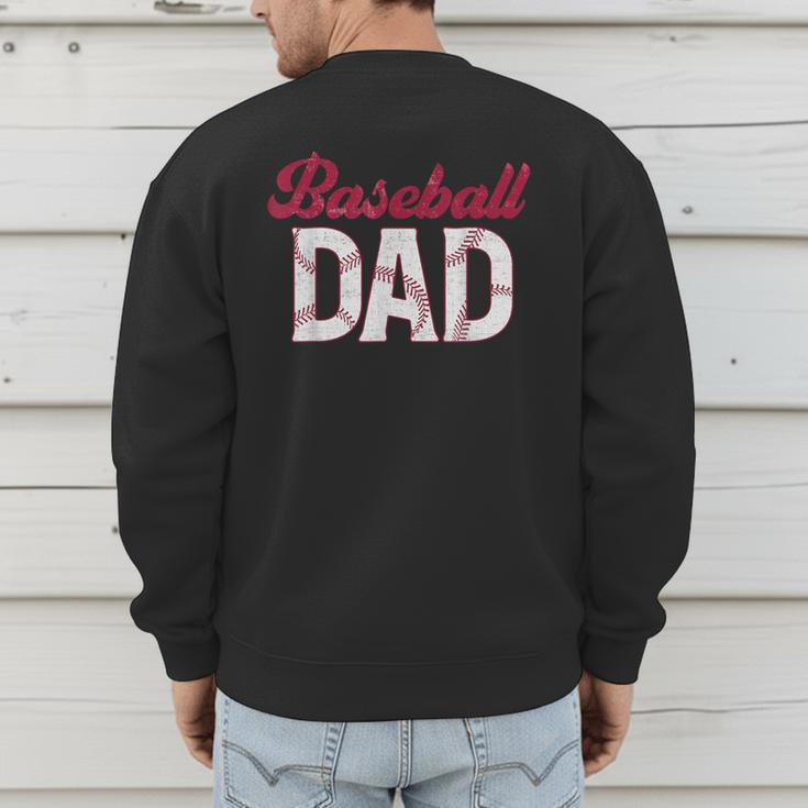 Baseball Dad For Father's Day Dad Daddy Baseball Lover Men's Sweatshirt Back Print Baseball Dad For Father's Day Dad Daddy Baseball Lover Men's Sweatshirt Back Print