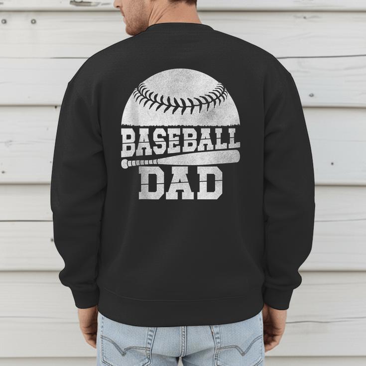 Baseball Dad Father's Day Men Men's Sweatshirt Back Print Baseball Dad Father's Day Men Men's Sweatshirt Back Print