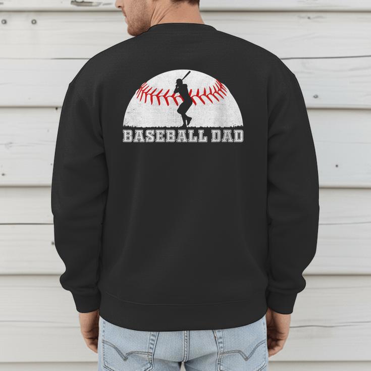 Baseball Dad Father's Day Men Sports Lover Men's Sweatshirt Back Print