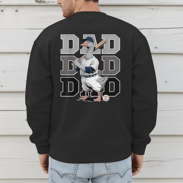 Baseball Dad Goose Sports Lover Father's Day Tee Men's Sweatshirt Back Print