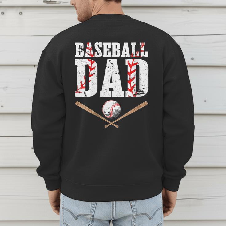 Baseball Dad Happy Fathers Day For Men Boys Kid Men's Sweatshirt Back Print Baseball Dad Happy Fathers Day For Men Boys Kid Men's Sweatshirt Back Print