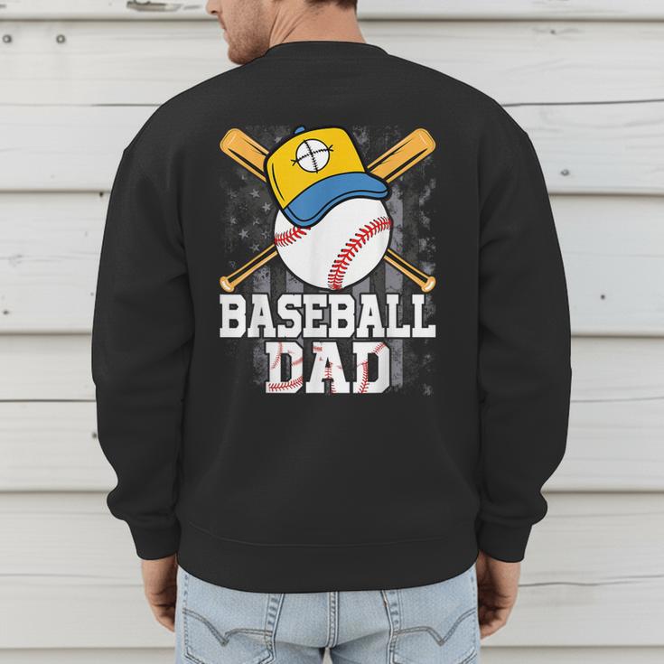 Baseball Dad Happy Fathers Day For Men Boys Kids Men's Sweatshirt Back Print Baseball Dad Happy Fathers Day For Men Boys Kids Men's Sweatshirt Back Print