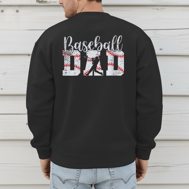 Baseball Dad Happy Fathers Day For Men Boys Baseball Lovers Men's Sweatshirt Back Print Baseball Dad Happy Fathers Day For Men Boys Baseball Lovers Men's Sweatshirt Back Print