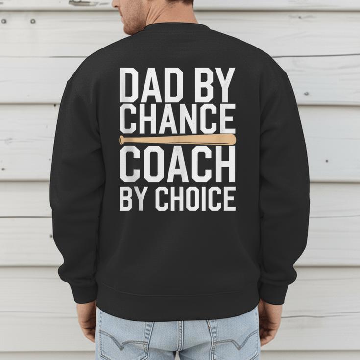 Baseball Dad Homerun Baseball Lovers Father Fathers Day Men's Sweatshirt Back Print