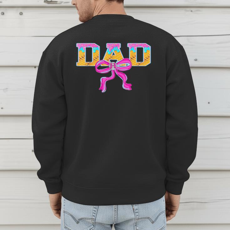 Baseball Dad Ice Cream Drip Game Day Family Matching Men's Sweatshirt Back Print Baseball Dad Ice Cream Drip Game Day Family Matching Men's Sweatshirt Back Print