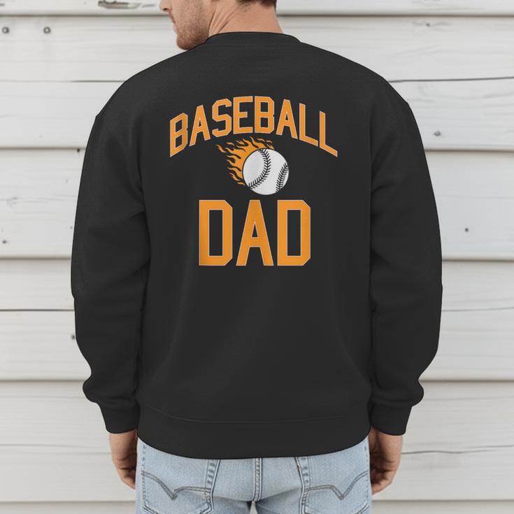 Baseball Dad Men Men's Sweatshirt Back Print Baseball Dad Men Men's Sweatshirt Back Print