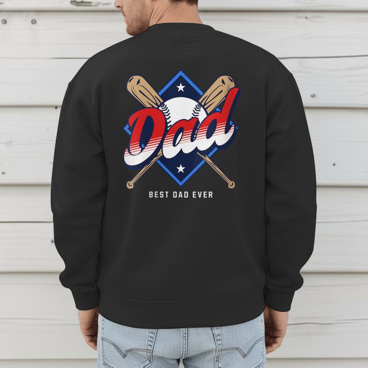 Baseball Dad Baseball Men's Sweatshirt Back Print Baseball Dad Baseball Men's Sweatshirt Back Print