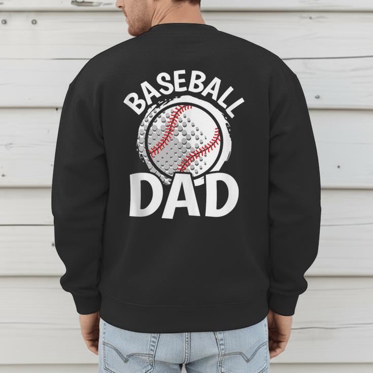 Baseball Dad Baseball Player Men Men's Sweatshirt Back Print Baseball Dad Baseball Player Men Men's Sweatshirt Back Print