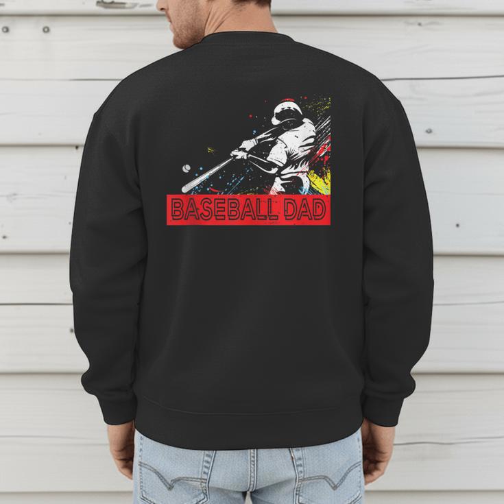 Baseball Dad Baseball Pop Art Baseball Sport Team Men's Sweatshirt Back Print Baseball Dad Baseball Pop Art Baseball Sport Team Men's Sweatshirt Back Print