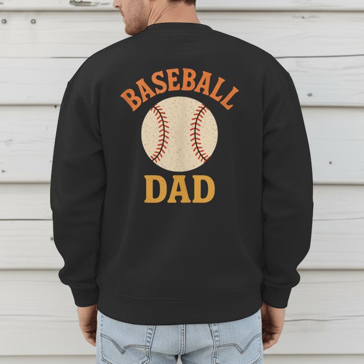 Baseball Dad Retro Vintage Father's Day Men's Sweatshirt Back Print Baseball Dad Retro Vintage Father's Day Men's Sweatshirt Back Print