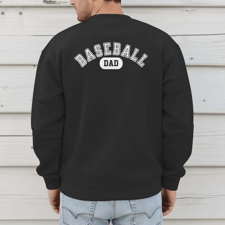 Baseball Dad School Sports Baseball Fan Father's Day Men's Sweatshirt Back Print Baseball Dad School Sports Baseball Fan Father's Day Men's Sweatshirt Back Print