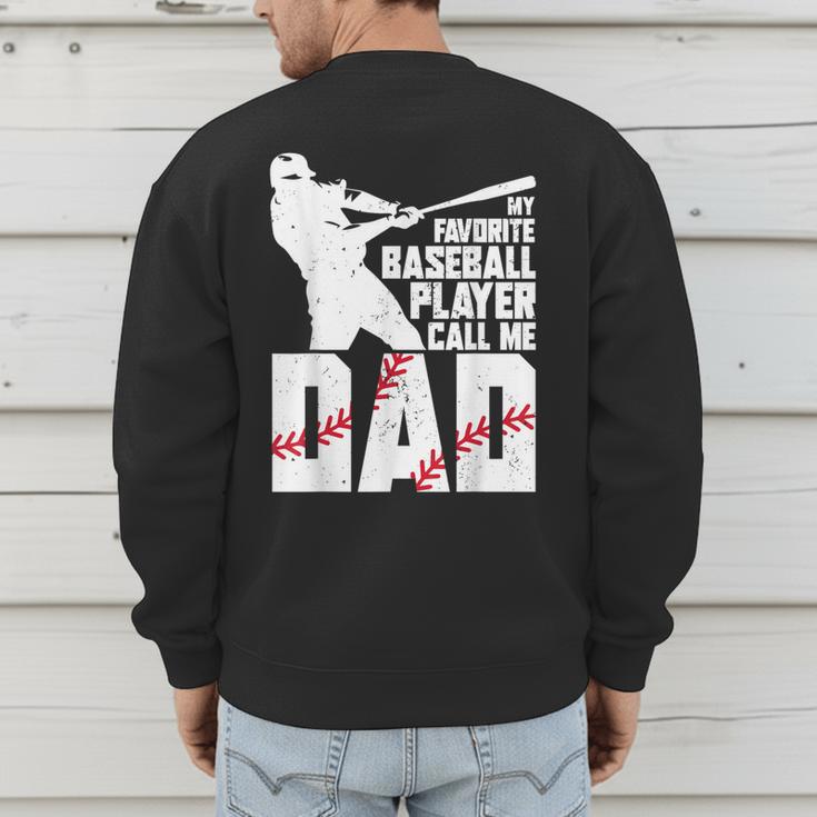 Baseball Dad Shirt Baseball Dad Fathers Day Men's Sweatshirt Back Print