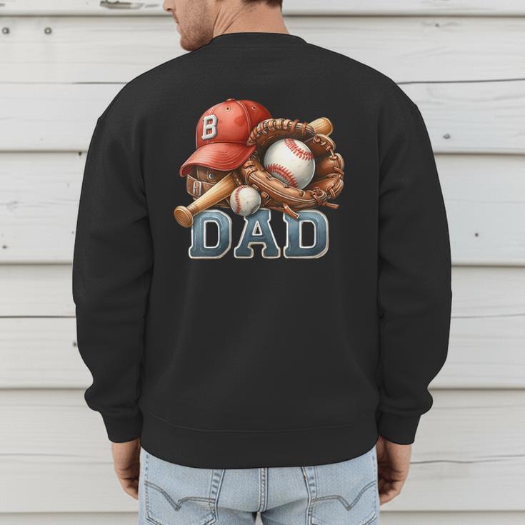 Baseball Dad Spectator Father's Day Game Day Youth Baseball Men's Sweatshirt Back Print Baseball Dad Spectator Father's Day Game Day Youth Baseball Men's Sweatshirt Back Print