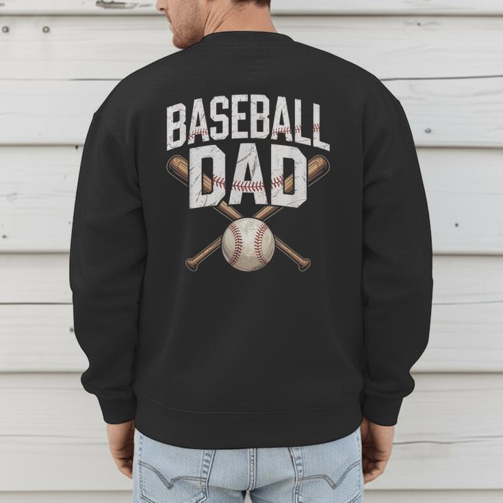 Baseball Dad Sport Father Outfit For Proud Papa Men's Sweatshirt Back Print Baseball Dad Sport Father Outfit For Proud Papa Men's Sweatshirt Back Print